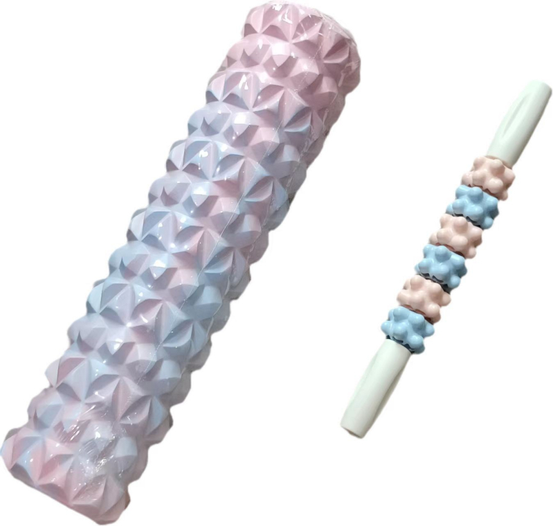 Foam roller за масаж на мускули и релаксация, Ou jian, PVC+EVA материя, йога оборудване