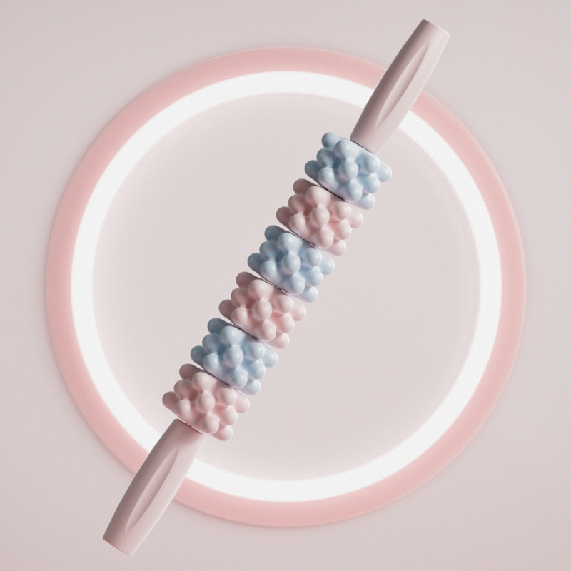 Foam roller за масаж на мускули и релаксация, Ou jian, PVC+EVA материя, йога оборудване