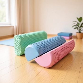 Xinge EVA полуокръгла йога колона за баланс – твърдо ядро, мека пяна, за гръб и талия