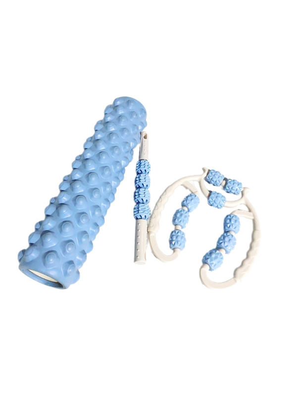 Penasti valjak za oslobađanje fascije bedara – masažni štapić i masažni valjak za noge, za fitness i bodybuilding – dodatak za jogu