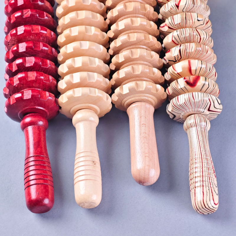 Koka deviņriteņu masāžas ierīce, ķīniešu stila