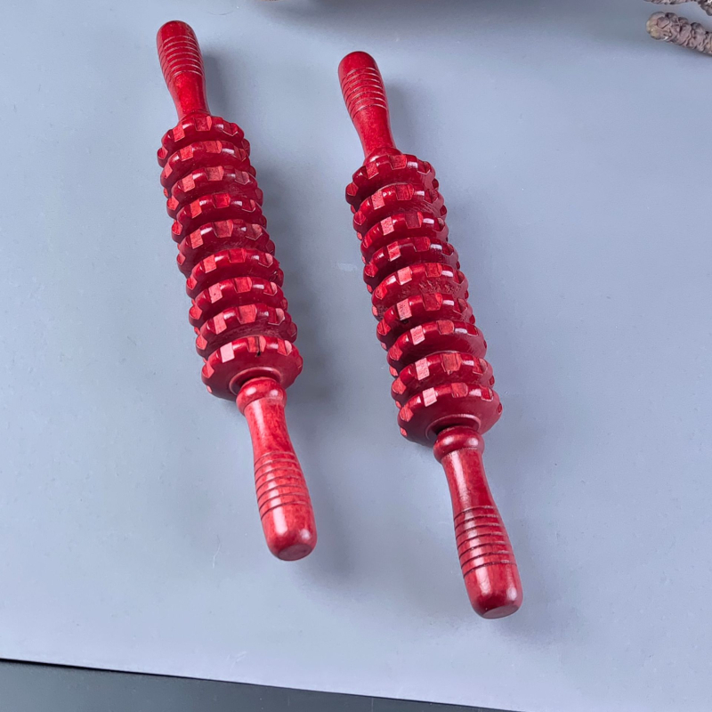 Koka deviņriteņu masāžas ierīce, ķīniešu stila