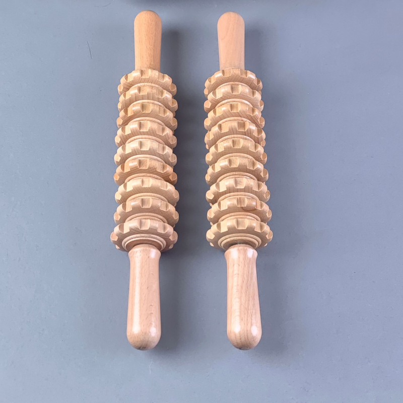 Koka deviņriteņu masāžas ierīce, ķīniešu stila