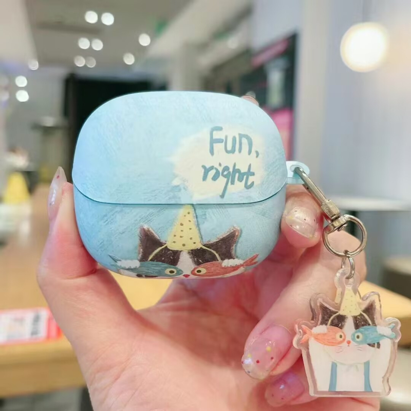 Baseus M2S Pro защитен калъф за Bluetooth слушалки, Baseus M2S/M3S, матово PVC покритие, цялостна форма, карикатурен стил, инжекционно формован дизайн