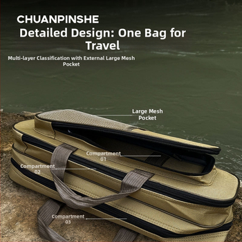 Torba za štapove za ribolov od Oxford platna, velik kapacitet, prijenosna i lagana, pogodna za kratke štapove, nije vodootporna