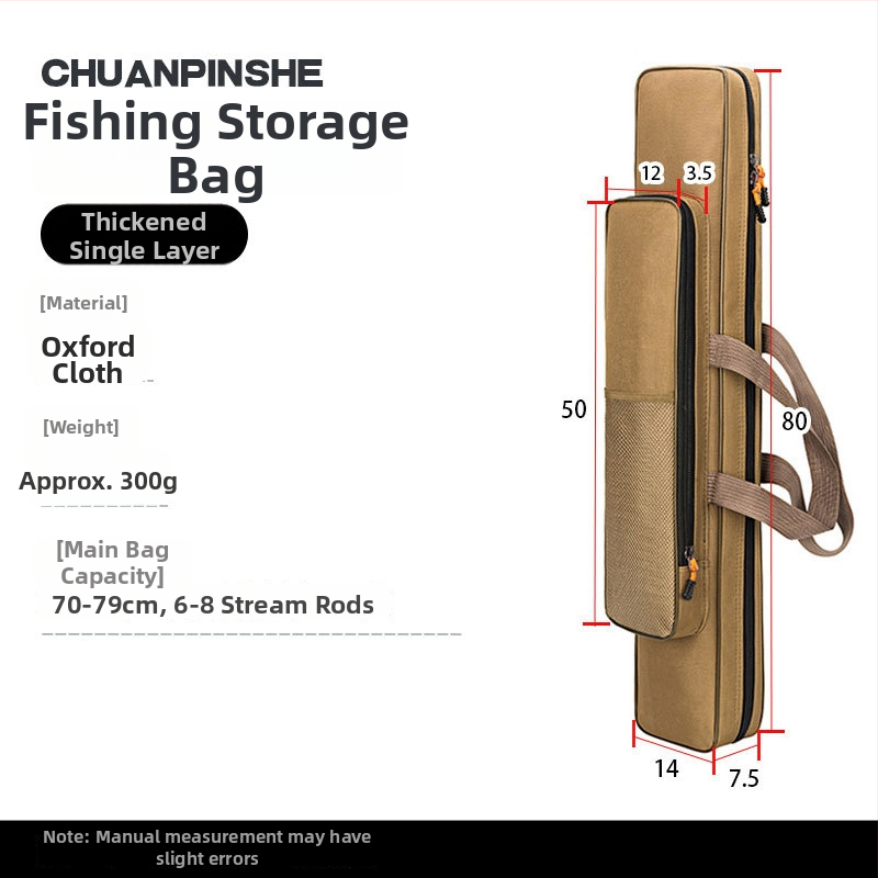 Torba za štapove za ribolov od Oxford platna, velik kapacitet, prijenosna i lagana, pogodna za kratke štapove, nije vodootporna