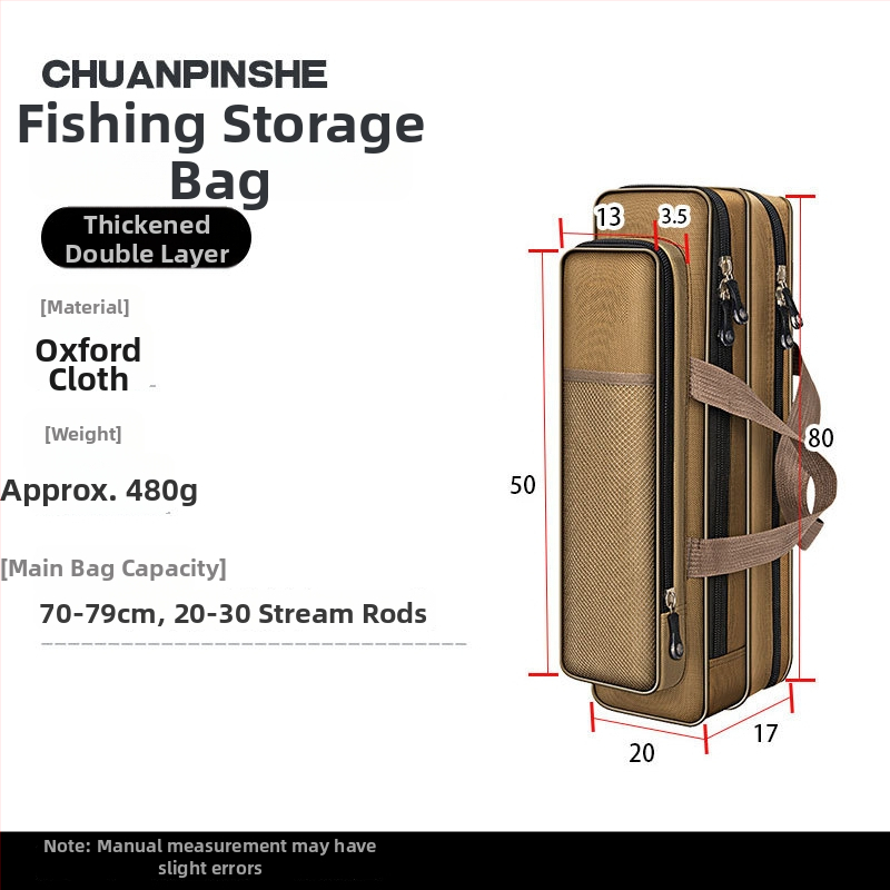 Torba za štapove za ribolov od Oxford platna, velik kapacitet, prijenosna i lagana, pogodna za kratke štapove, nije vodootporna