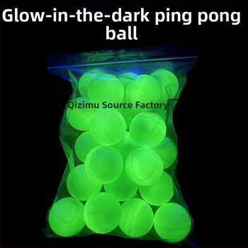Naktį švytinti stalo teniso kamuolys, fluorescencinis, PP medžiaga, skirta lauko sportui ir pramogoms; prekė Other, nėra įmanoma spausdinti logotipą, be pritaikymo