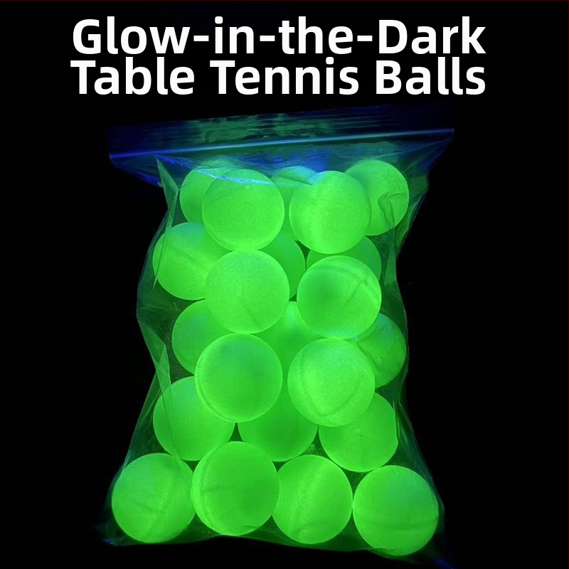 Naktį švytinti stalo teniso kamuolys, fluorescencinis, PP medžiaga, skirta lauko sportui ir pramogoms; prekė Other, nėra įmanoma spausdinti logotipą, be pritaikymo