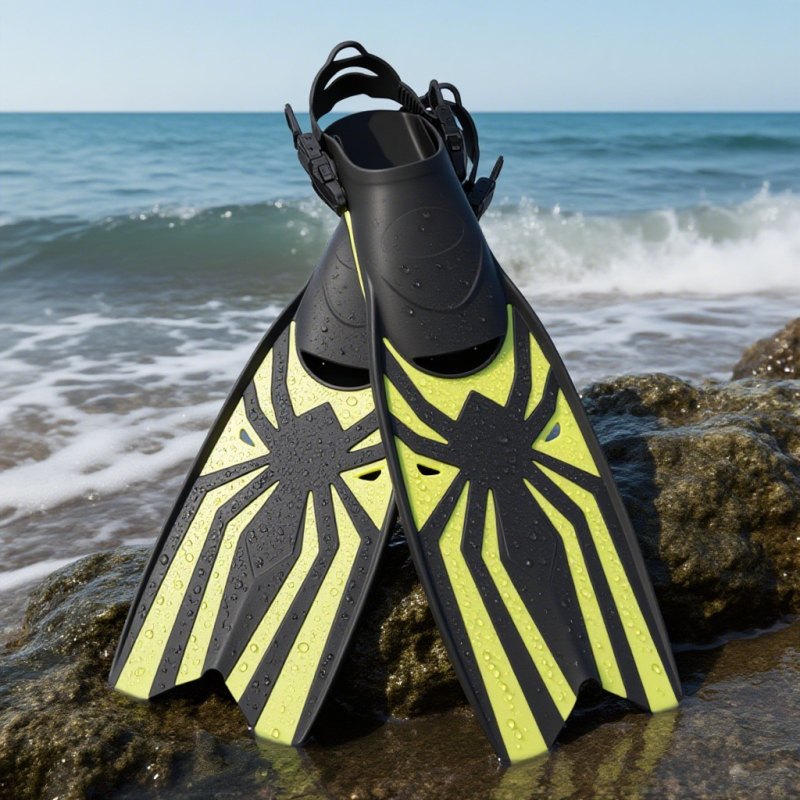 Înotătoare pentru scufundări, medii ca lungime, cu gleznă deschisă, reglabile (Material: PP + TPR; Cod produs: AF700TPR; Personalizare: Da; Categoria: Altele)