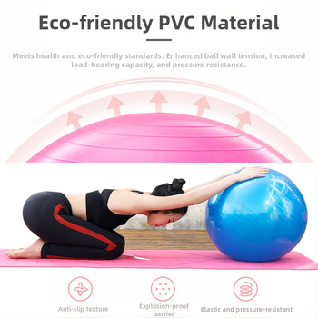 PVC joga lopta od PVC, debela s glatkom površinom za fitness i ravnotežu, napuhiva