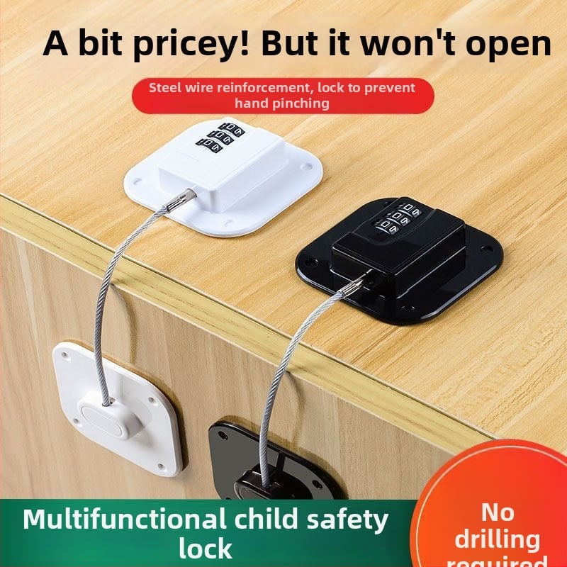 Bez urbuma atvilktnes slēdzene ar paroli — bērnu drošībai ledusskapī un slidējošām durvīm — Zīmols Unique; Tips: Car electronic lock; Materiāls: Other; Slēdzēja cilindrs: Other