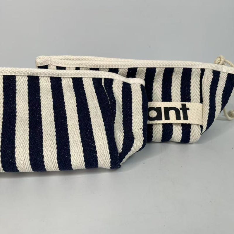 Sac de machiaj din pânză cu fermoar – model cu litere, fără căptușeală, respirabil, portabil, pliabil