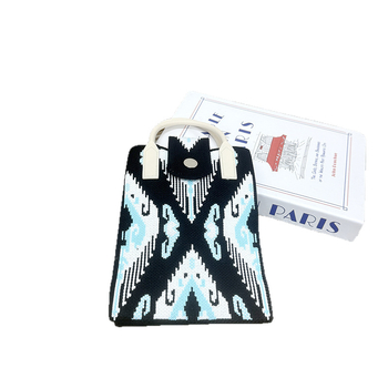 Чанта за телефон с етно стил Синдзян Ediris, полиестер, вертикална квадратна форма, заключващ механизъм, унисекс, за пътуване