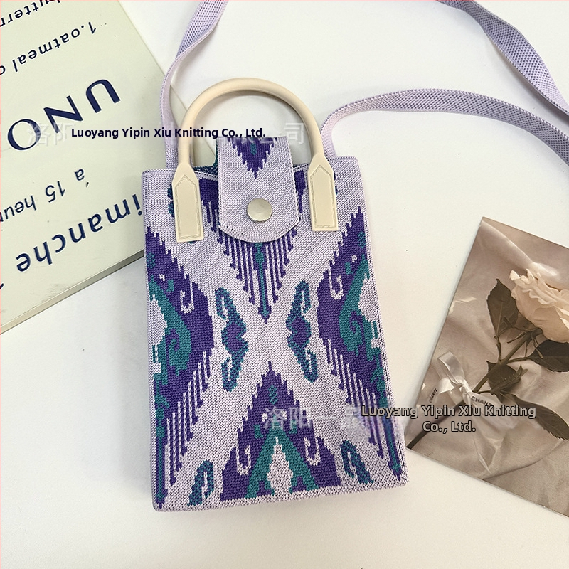 Чанта за телефон с етно стил Синдзян Ediris, полиестер, вертикална квадратна форма, заключващ механизъм, унисекс, за пътуване