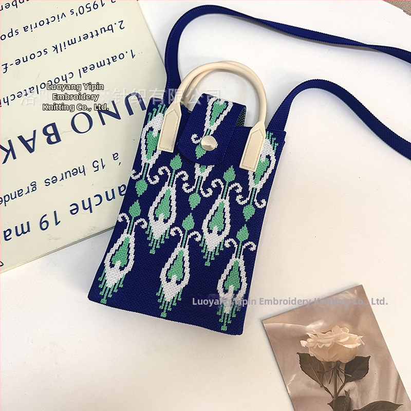 Чанта за телефон с етно стил Синдзян Ediris, полиестер, вертикална квадратна форма, заключващ механизъм, унисекс, за пътуване