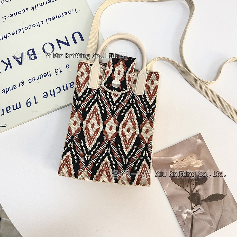 Чанта за телефон с етно стил Синдзян Ediris, полиестер, вертикална квадратна форма, заключващ механизъм, унисекс, за пътуване