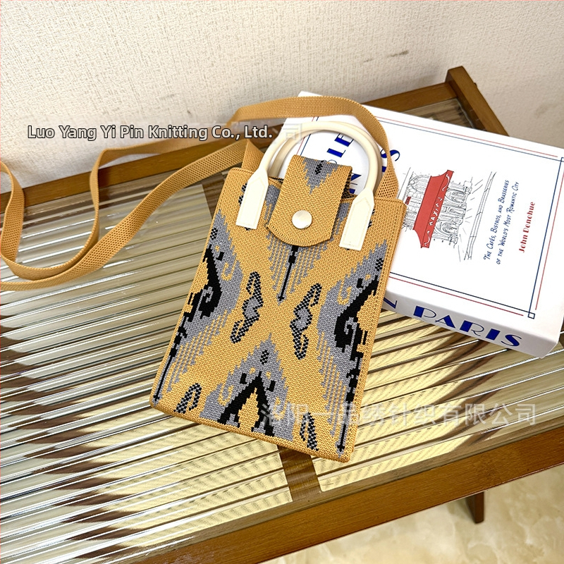 Чанта за телефон с етно стил Синдзян Ediris, полиестер, вертикална квадратна форма, заключващ механизъм, унисекс, за пътуване