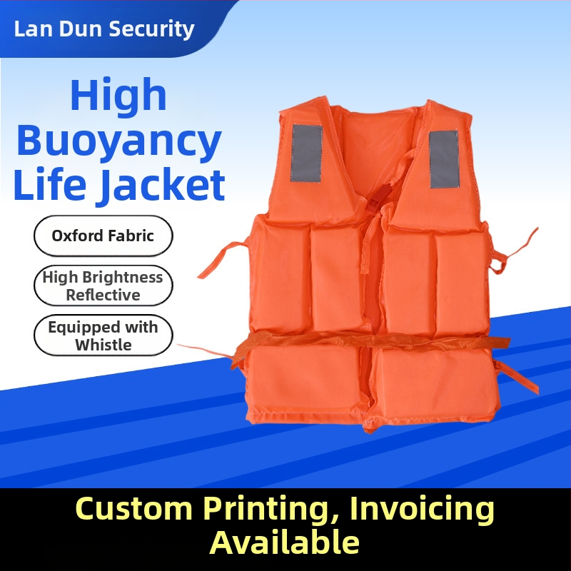 Oxford auduma glābšanas veste, augsta peldspēja, pieaugušajiem, pārnēsājama raftingam un plūdu kontrolei, ar pielāgošanas atbalstu