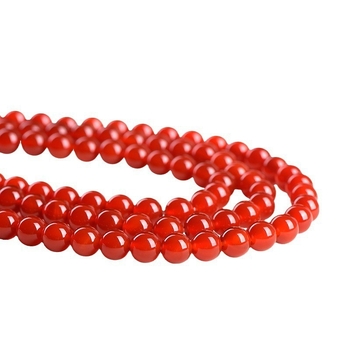 Jiuya Crystal Prirodni crveni ahat slobodne perle za DIY nakit – okrugle perle od ahata, poluproizvodi