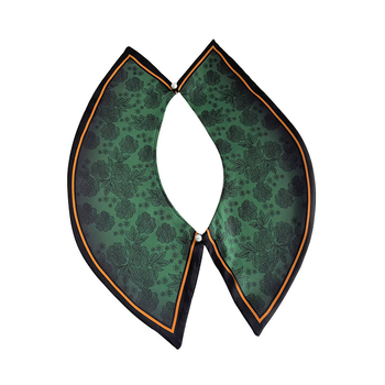 Yi Jue női galléros sál, gyöngyös kapoccsal, totem mintázat, poliészter szövés belső poliészter bélés, japán-koreai édes stílus, tavasz 2023