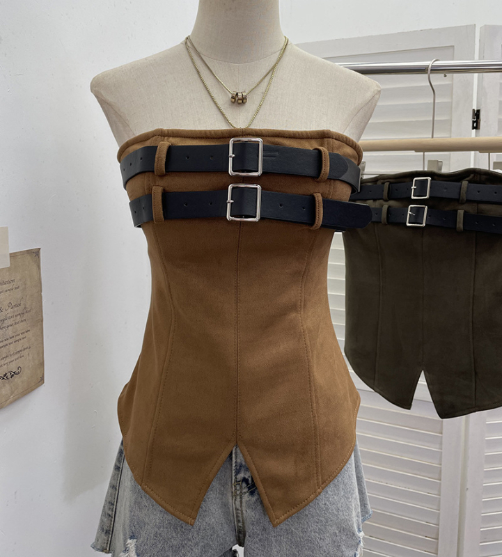 Poliestera bezplecu tops ar krūšu spilventiņu, pretslīdēšanas lentu un vidukļa jostu