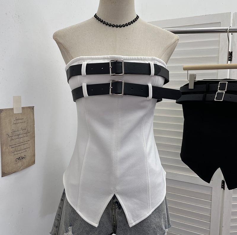 Poliestera bezplecu tops ar krūšu spilventiņu, pretslīdēšanas lentu un vidukļa jostu