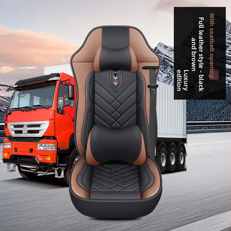 Pilns komplekts ādas sēdekļu pārvalkām kravas automašīnām – ādas virsma, sintētisko šķiedru pildījums, šūšanas stils, zīmols Tian Chen