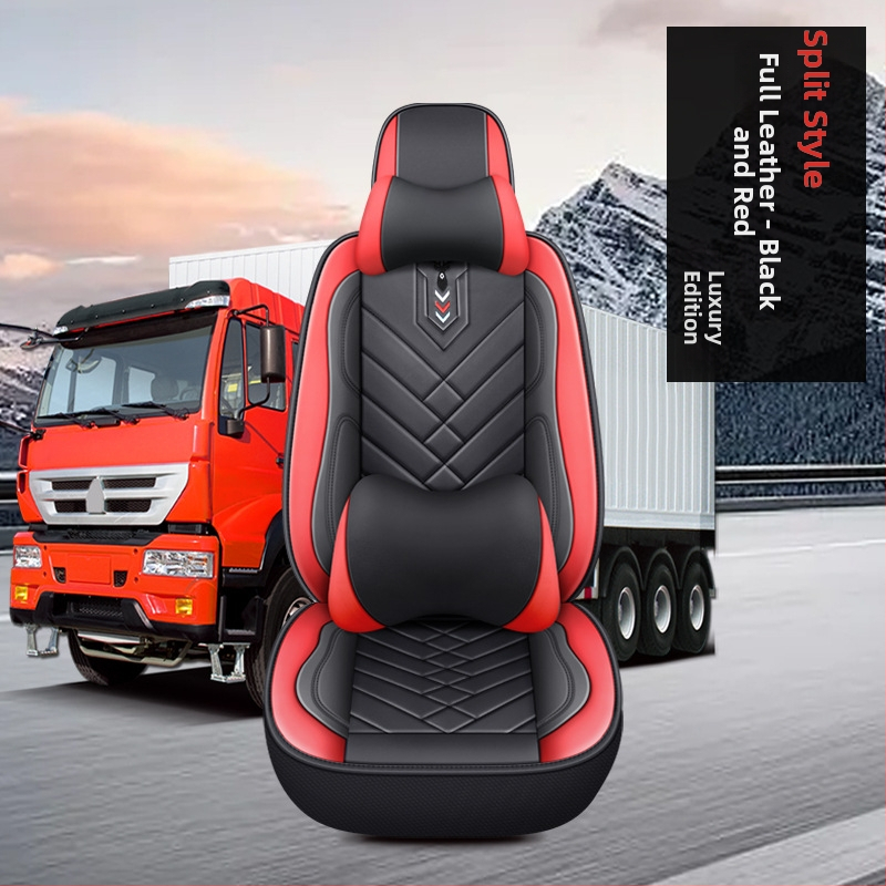 Pilns komplekts ādas sēdekļu pārvalkām kravas automašīnām – ādas virsma, sintētisko šķiedru pildījums, šūšanas stils, zīmols Tian Chen