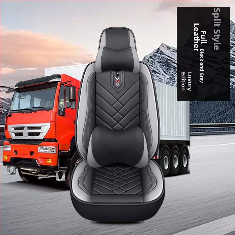 Pilns komplekts ādas sēdekļu pārvalkām kravas automašīnām – ādas virsma, sintētisko šķiedru pildījums, šūšanas stils, zīmols Tian Chen
