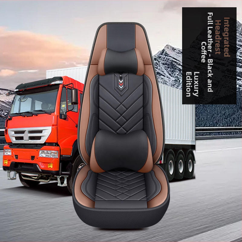 Pilns komplekts ādas sēdekļu pārvalkām kravas automašīnām – ādas virsma, sintētisko šķiedru pildījums, šūšanas stils, zīmols Tian Chen