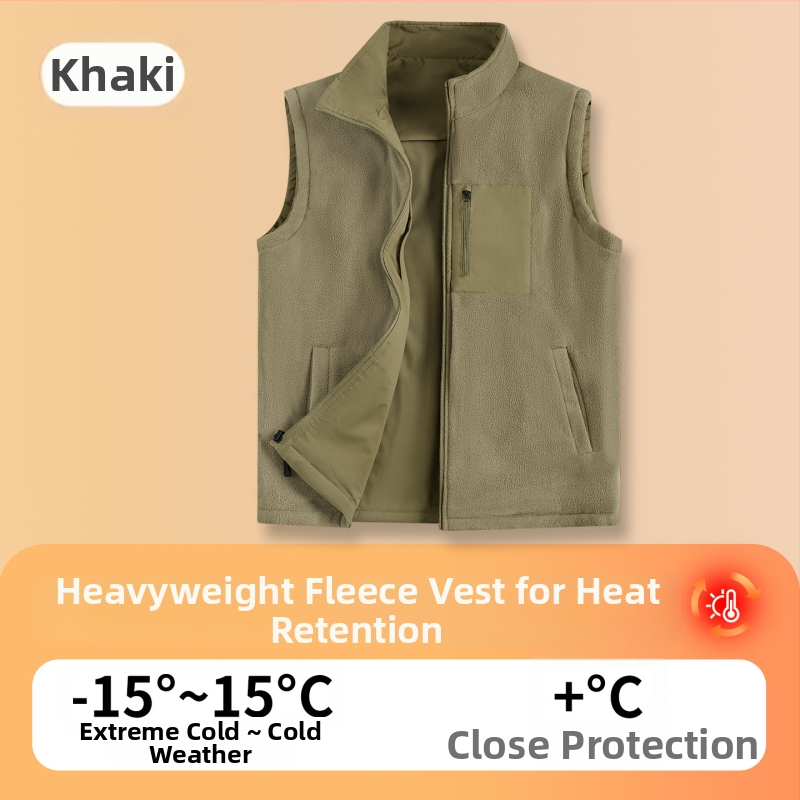 Vējizturīga divpusēja flīses veste ar augstu apkakli, rāvējslēdzējs, bieza flīsa odere, ziemai