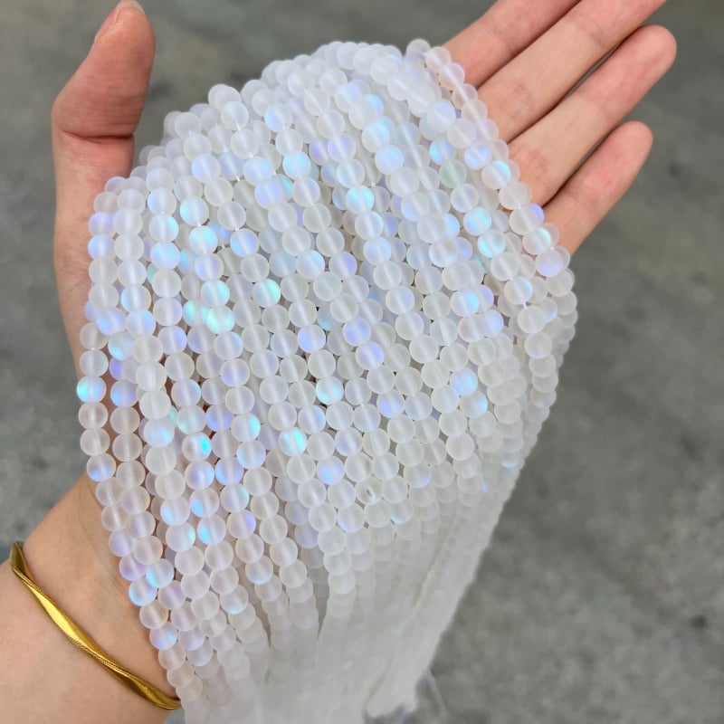 DIY set slobodnih perlica – poluproizvodi, prirodni kamen i kristal, šarene okrugle staklene perle za izradu nakita