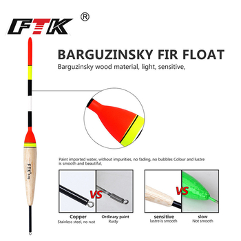 FTK vertikalni plutac za morski ribolov, 5-komplet, materijal: barr fir