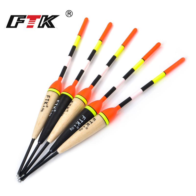 FTK vertikalni plutac za morski ribolov, 5-komplet, materijal: barr fir