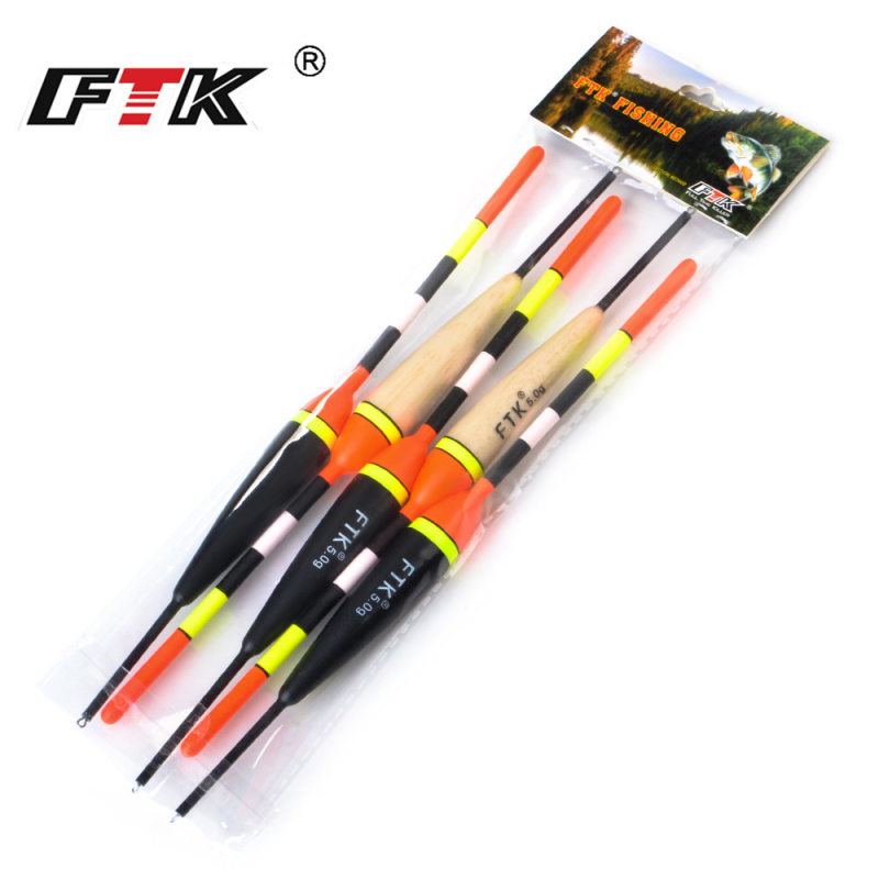 FTK vertikalni plutac za morski ribolov, 5-komplet, materijal: barr fir