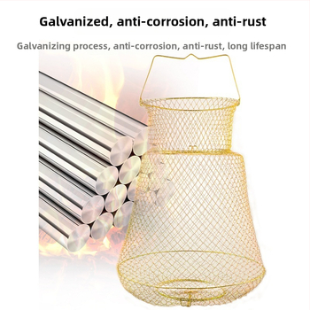 Mengda coș pliere din sârmă de oțel pentru protecția peștilor — Brand Mengda; Categorie: Protecția peștilor; Material: Altul