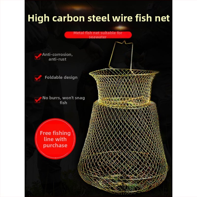 Mengda coș pliere din sârmă de oțel pentru protecția peștilor — Brand Mengda; Categorie: Protecția peștilor; Material: Altul