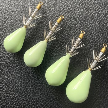 Άγκιστρο καλαμαριού για αλιεία – βιομιμητικό ομοίωμα καλαμαριού, φωτεινό, διπλού επιπέδου σχεδιασμός με 10 αγκίδες, μολύβδινο κρεμαστό (Μάρκα: GYFISHING)