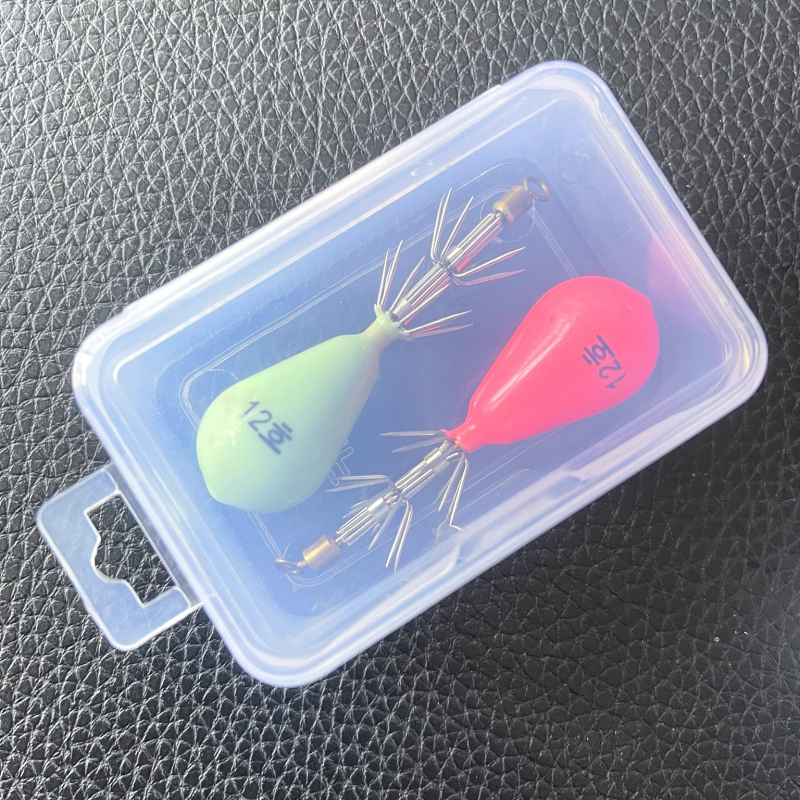 Άγκιστρο καλαμαριού για αλιεία – βιομιμητικό ομοίωμα καλαμαριού, φωτεινό, διπλού επιπέδου σχεδιασμός με 10 αγκίδες, μολύβδινο κρεμαστό (Μάρκα: GYFISHING)