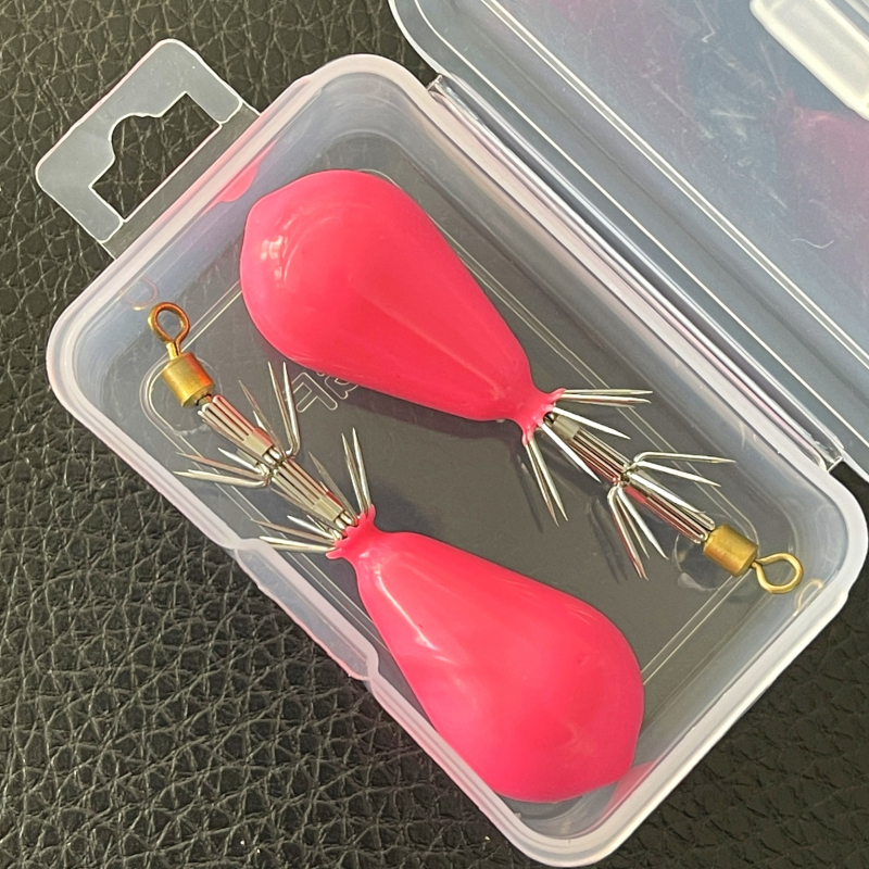 Άγκιστρο καλαμαριού για αλιεία – βιομιμητικό ομοίωμα καλαμαριού, φωτεινό, διπλού επιπέδου σχεδιασμός με 10 αγκίδες, μολύβδινο κρεμαστό (Μάρκα: GYFISHING)