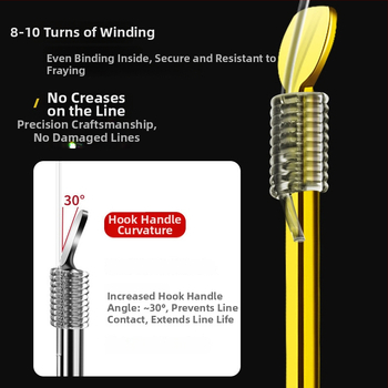 Barbēti divi āķi ezera makšķerēšanai, 8 āķi