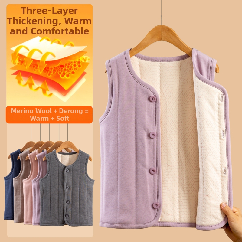 Bērnu kokvilnas veste ar pūkainu audumu, svītrainais raksts, iekšējā kokvilnas oderējums, poliesterā pildījums, universāls