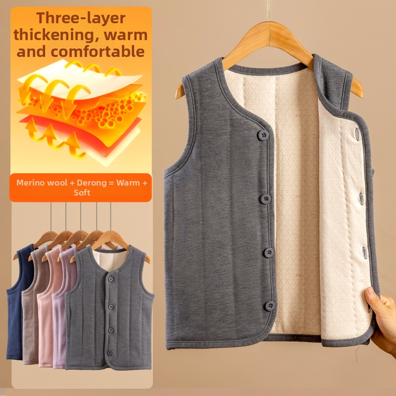 Bērnu kokvilnas veste ar pūkainu audumu, svītrainais raksts, iekšējā kokvilnas oderējums, poliesterā pildījums, universāls