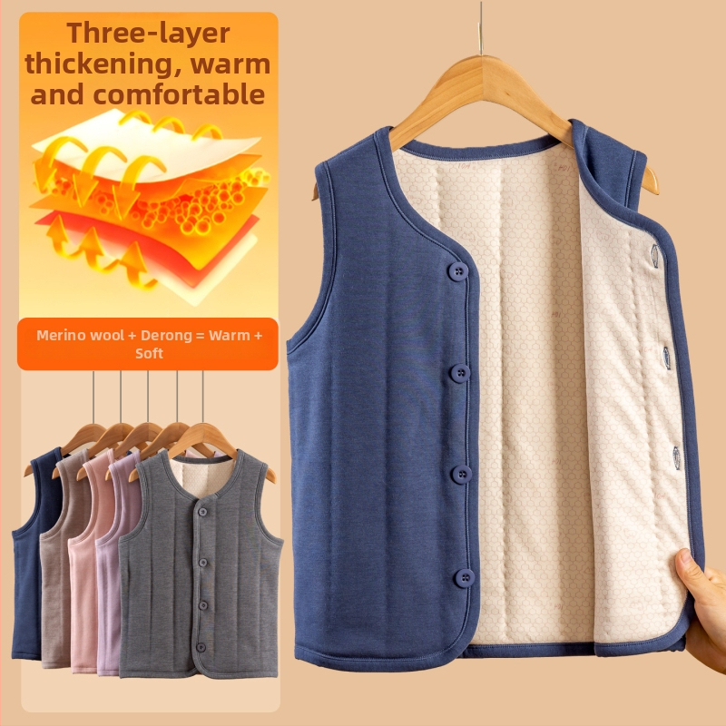 Bērnu kokvilnas veste ar pūkainu audumu, svītrainais raksts, iekšējā kokvilnas oderējums, poliesterā pildījums, universāls