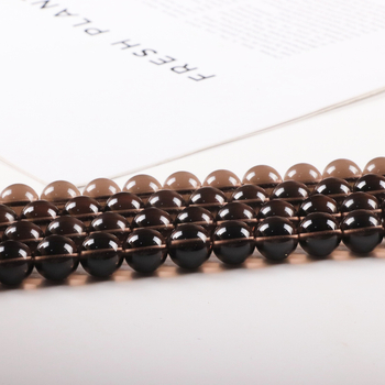 7A prirodni obsidijanski okrugli perle i smeđe kristalne slobodne perle za DIY izradu narukvice, veličine 4 mm, 6 mm, 8 mm, 10 mm, 12 mm
