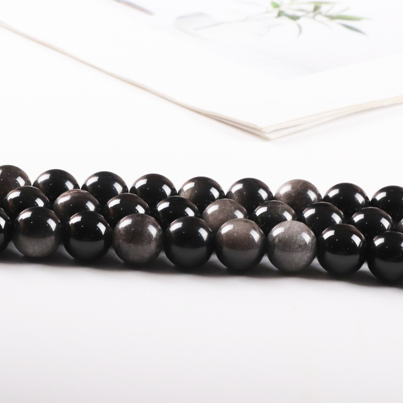 7A prirodni obsidijanski okrugli perle i smeđe kristalne slobodne perle za DIY izradu narukvice, veličine 4 mm, 6 mm, 8 mm, 10 mm, 12 mm