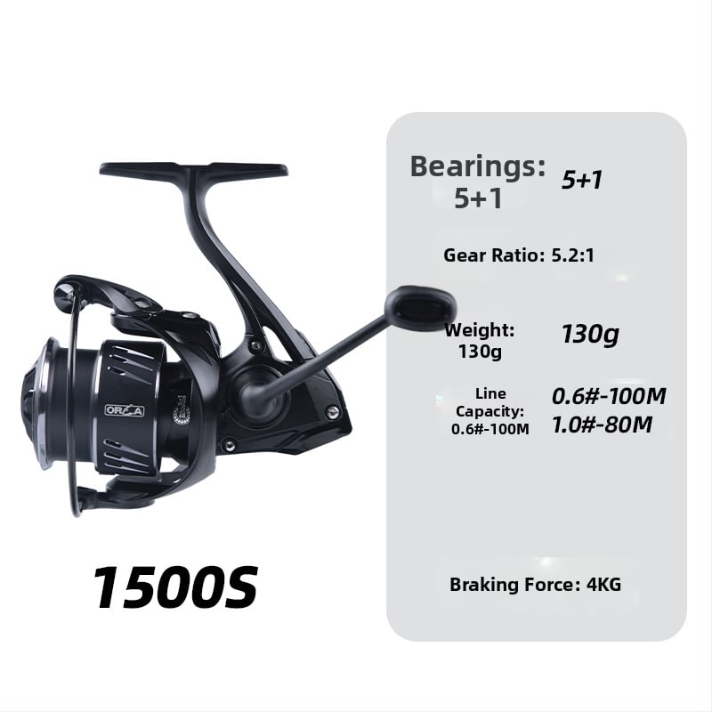 Fishing Fan spinning kolut za ribolov, potpuno metalna konstrukcija, kutija s 50 komada