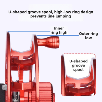 Prednji navijač za ribolov — avionski aluminij, marka Merrickfishing/Merricka, kutija od 50 komada