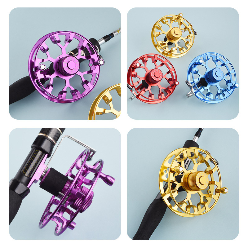 Prednji navijač za ribolov — avionski aluminij, marka Merrickfishing/Merricka, kutija od 50 komada